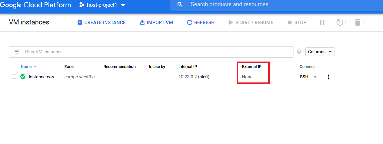 vm without external ip