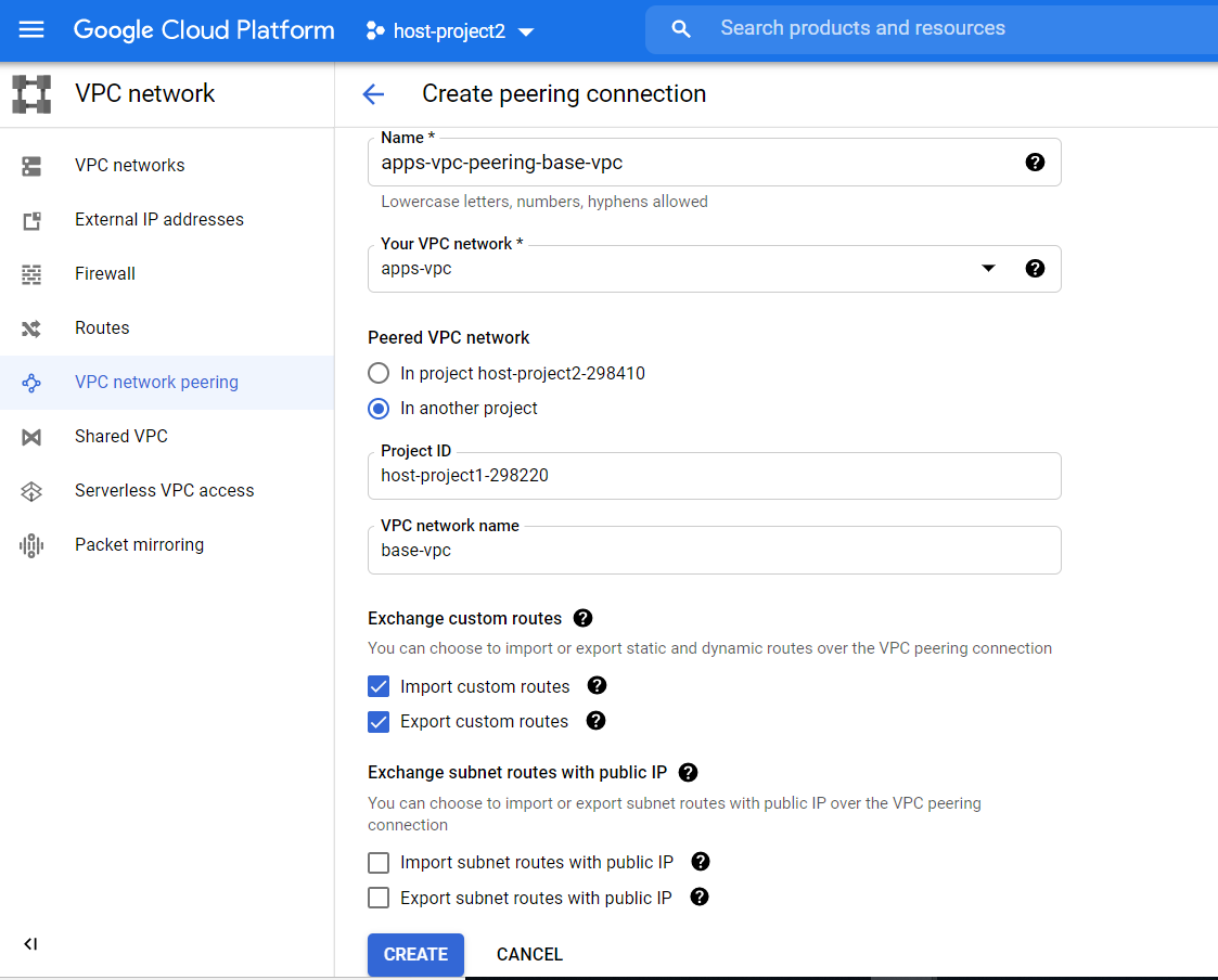 apps-vpc to base-vpc