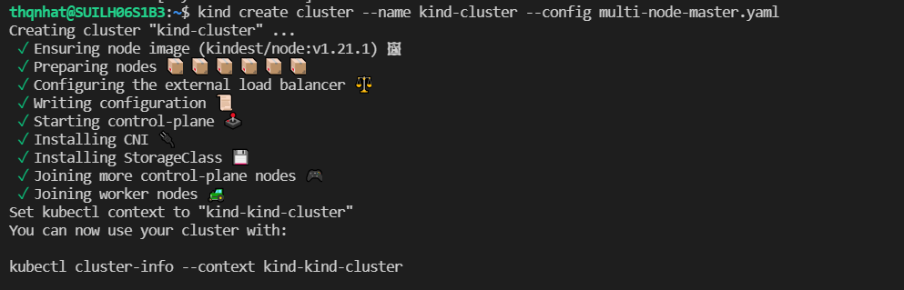 create a kind cluster