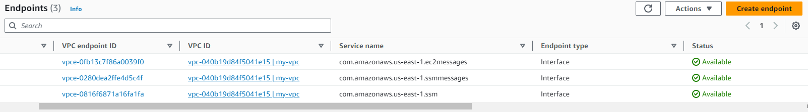 SSM Endpoints