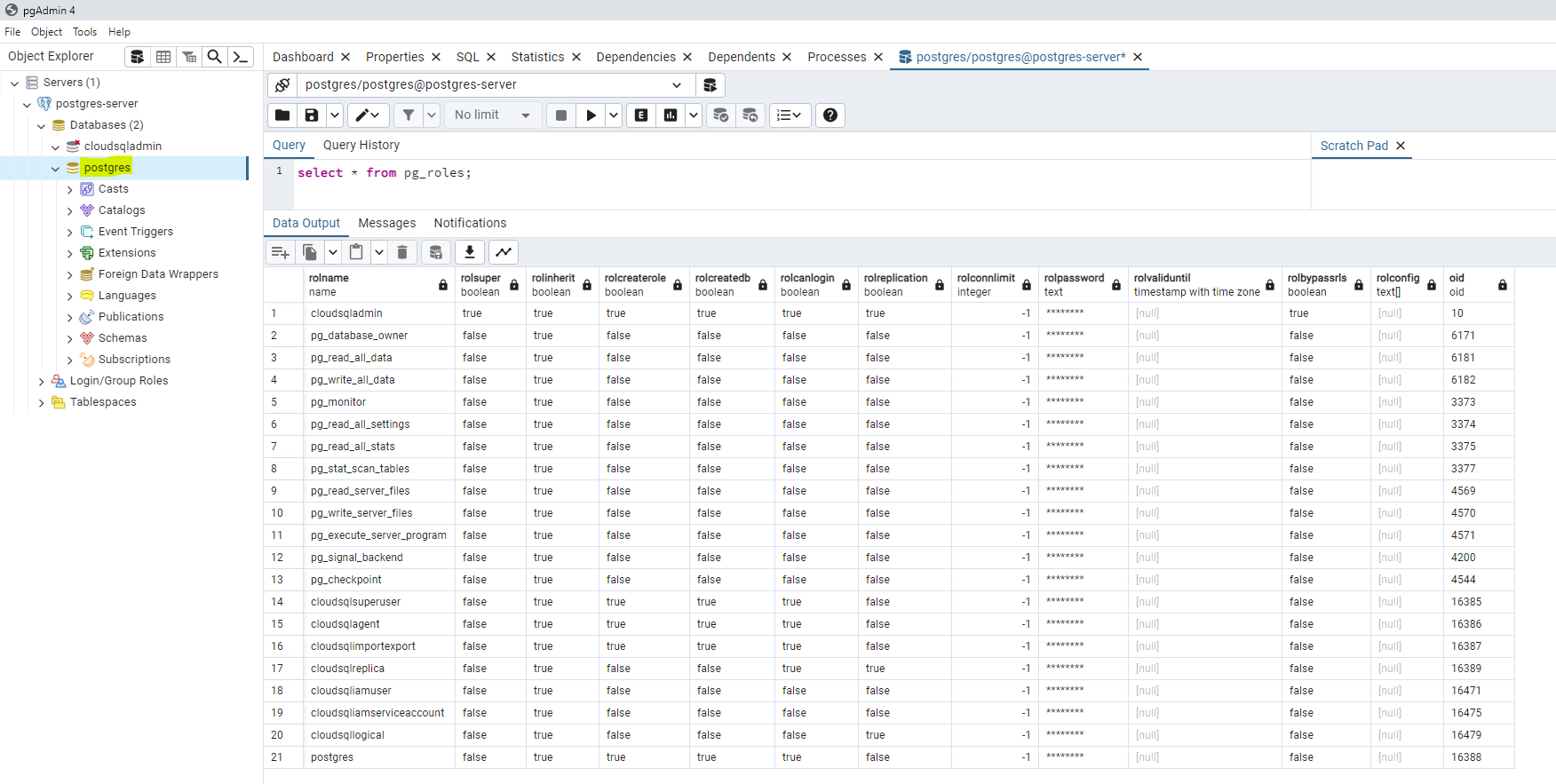 run database query